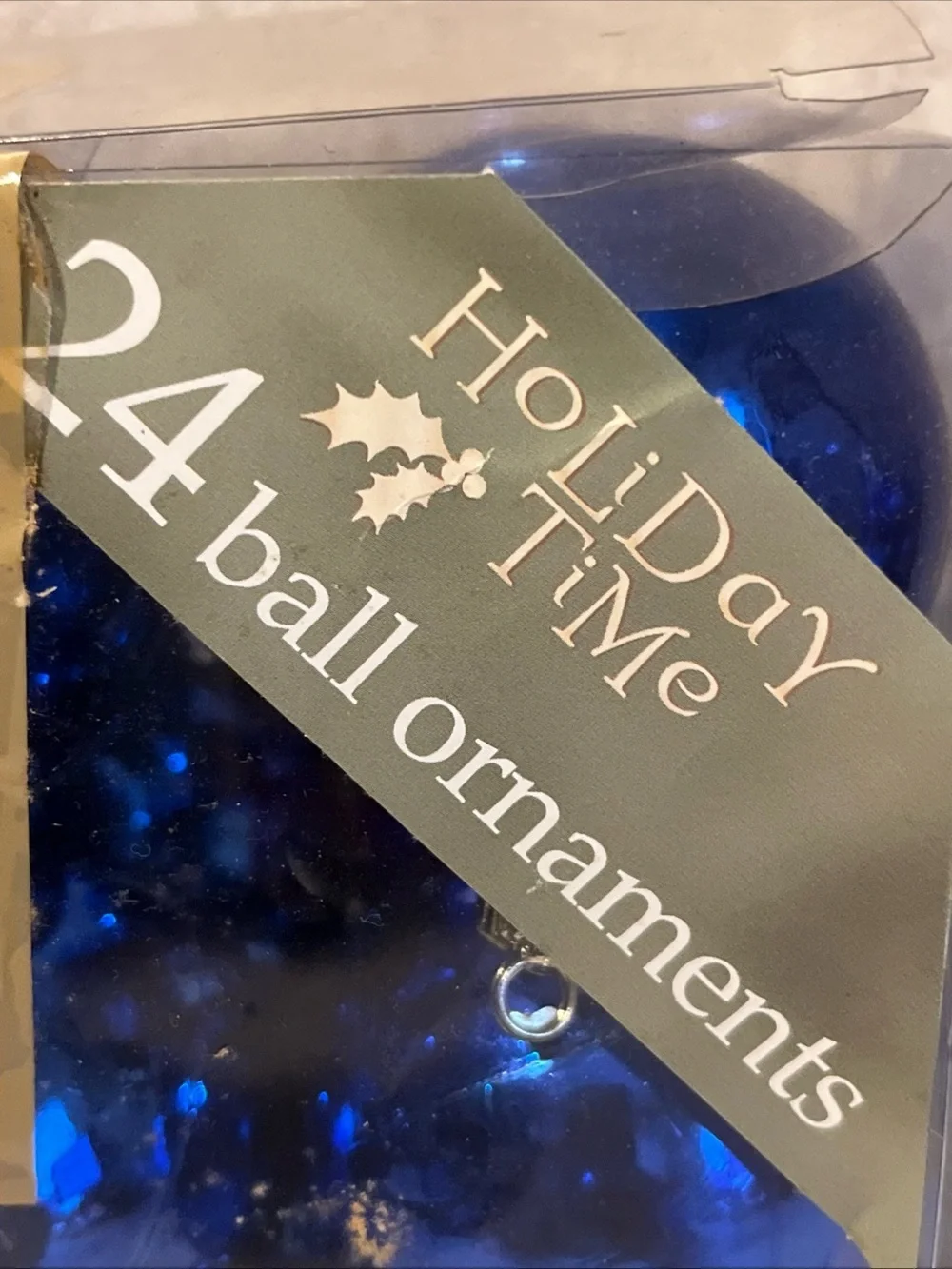 Holiday Time Shiny Royal Blue 24-Pack Ball Ornaments